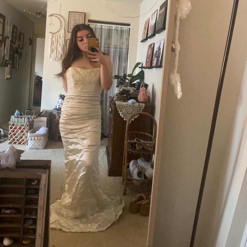 Nicole Miller at Nordstrom Mermaid Wedding Dress w/Corset Beaded Bodice NWT